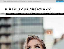 Tablet Screenshot of miraculouscreations.com